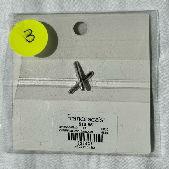 NWT Francesca’s Collection Saturn Charm Carded Ring - Picture 4 of 4